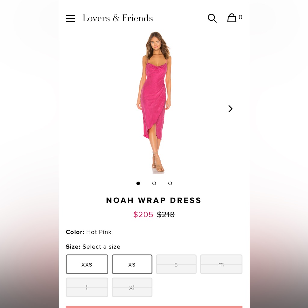 Lovers + Friends Hot Pink Noah Wrap Dress